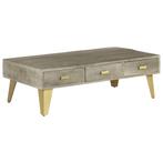 NIEUWE Salontafel vintage stijl 110x60x35 cm massief mangoho, Venlo, 100 tot 150 cm, Vintage, Nieuw