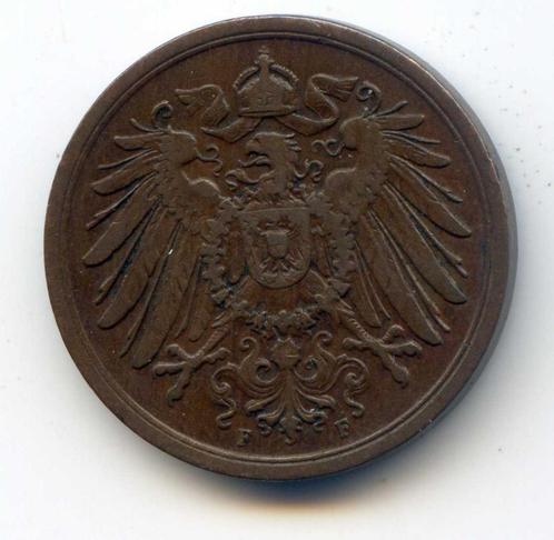 Duitsland 2 Pfennig 1907 F, Postzegels en Munten, Munten | Europa | Niet-Euromunten, Duitsland, Ophalen of Verzenden