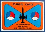 Sticker Open Dag Vliegbasis De Peel 1980, Verzenden, Nieuw, Patch, Badge of Embleem