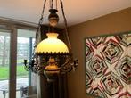Vintage Hanglamp met Ketting, Huis en Inrichting, Lampen | Hanglampen, Ophalen of Verzenden, Gebruikt, Glas, 75 cm of meer