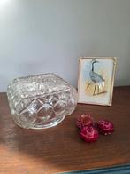 Vintage persglas plafondlamp, bubbelglas plafonnière, Ophalen of Verzenden, Zo goed als nieuw