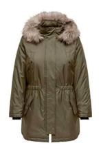 ONLY CARMAKOMA Mooie kaki kleurige jas maat M=46/48! PARKA, Kleding | Dames, Grote Maten, Ophalen of Verzenden, Groen, Only Carmakoma