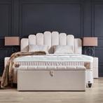 Opbergboxspring Jazzlyn Incl. Matras & Topper Dreambedden, Ophalen of Verzenden, 180 cm, 200 cm, Crème