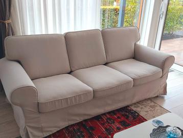 Ikea 3 zitsbank Ektorp 3-zits rechte bank bankstel beige  beschikbaar voor biedingen