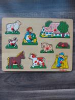 🌞 Leuke houten puzzle boerderij van Eichhorn z.g.a.n., Kinderen en Baby's, Speelgoed | Kinderpuzzels, Ophalen of Verzenden, Zo goed als nieuw
