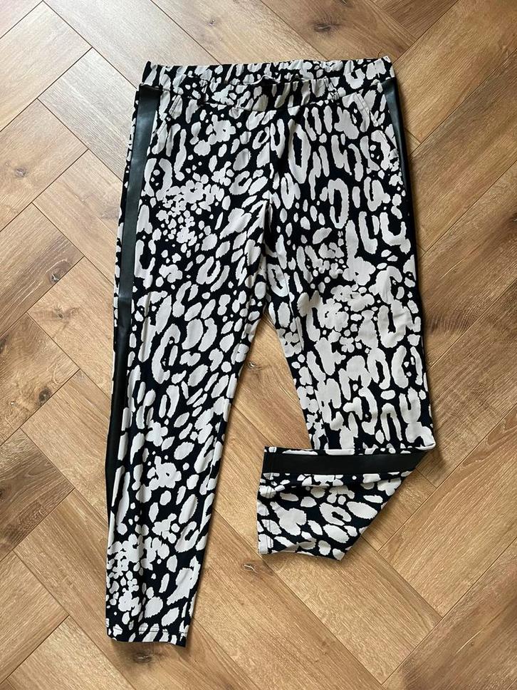 Studio anneloes leo broek XXL oyster/zwart, Kleding | Dames, Broeken en Pantalons, Zo goed als nieuw, Maat 46/48 (XL) of groter