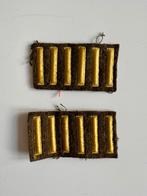 Paar WWII PATCH US ARMY OVERSEAS SERVICE 6 STRIPES, Ophalen of Verzenden, Landmacht, Amerika, Embleem of Badge