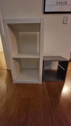 Ikea Kallax kast 2 vakken met grijze inzet, Ophalen of Verzenden, Gebruikt