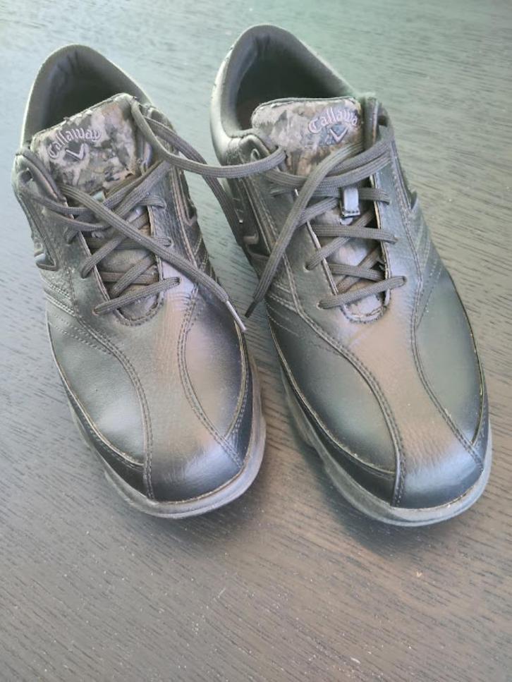 Golfschoenen heren Callaway maat 45/10.5 Zwart leer, Sport en Fitness, Golf, Zo goed als nieuw, Schoenen, Callaway, Ophalen of Verzenden