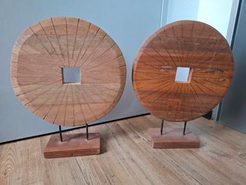 Houten Beelden Set - Decoratie beschikbaar voor biedingen