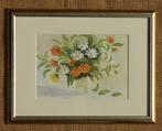 Vaas met bloemen schilderij  23, Minder dan 50 cm, Oorspronkelijke maker, Ophalen of Verzenden, Zo goed als nieuw