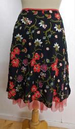 Mooie zwarte print rok van Uttam London! M, Maat 38/40 (M), Overige kleuren, Verzenden, Zo goed als nieuw