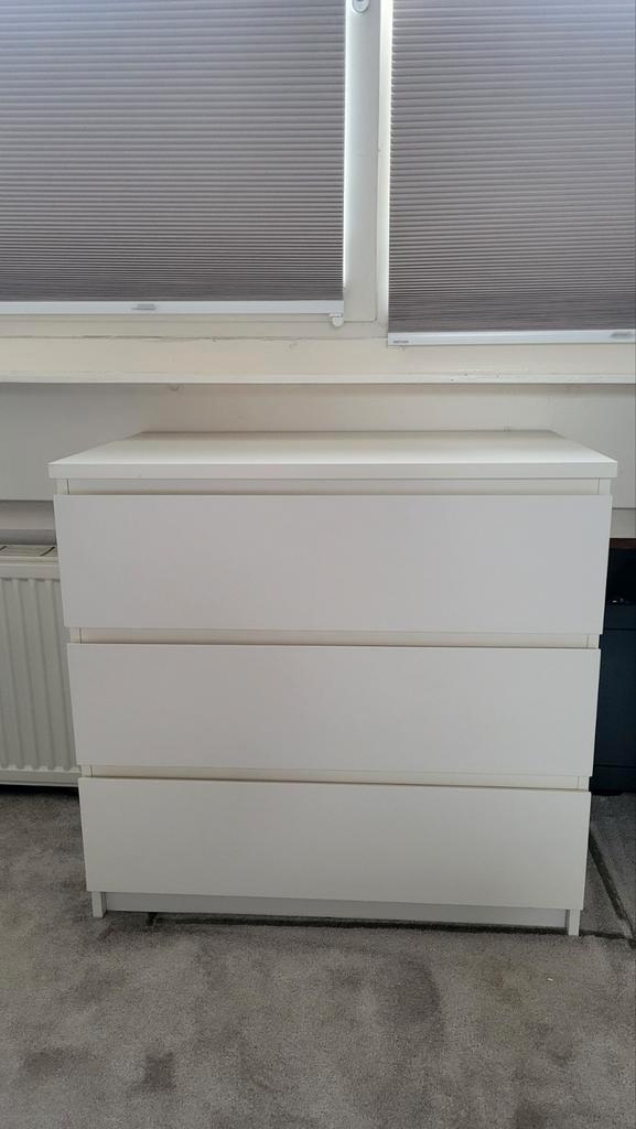 Ikea Malm ladekast met 3 lades, Huis en Inrichting, Kasten | Ladekasten, Zo goed als nieuw, Minder dan 100 cm, 50 tot 100 cm, 25 tot 50 cm