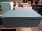 ️❤️ vintage houten kist 62x37x22 cm groen, Ophalen, Minder dan 50 cm, Gebruikt, 50 tot 100 cm