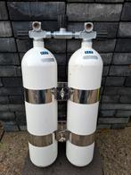 Dubbele Duikfles 2 x 7 Liter, Watersport en Boten, Duiken, Ophalen, Gebruikt, Duikfles