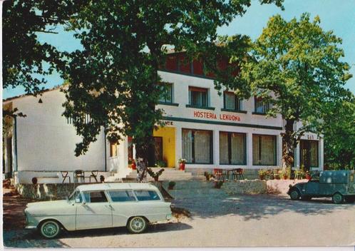 Spanje, Alsasua met auto's, Opel Rekord P1 Caravan, Verzamelen, Ansichtkaarten | Buitenland, Gelopen, Spanje, 1960 tot 1980, Ophalen of Verzenden