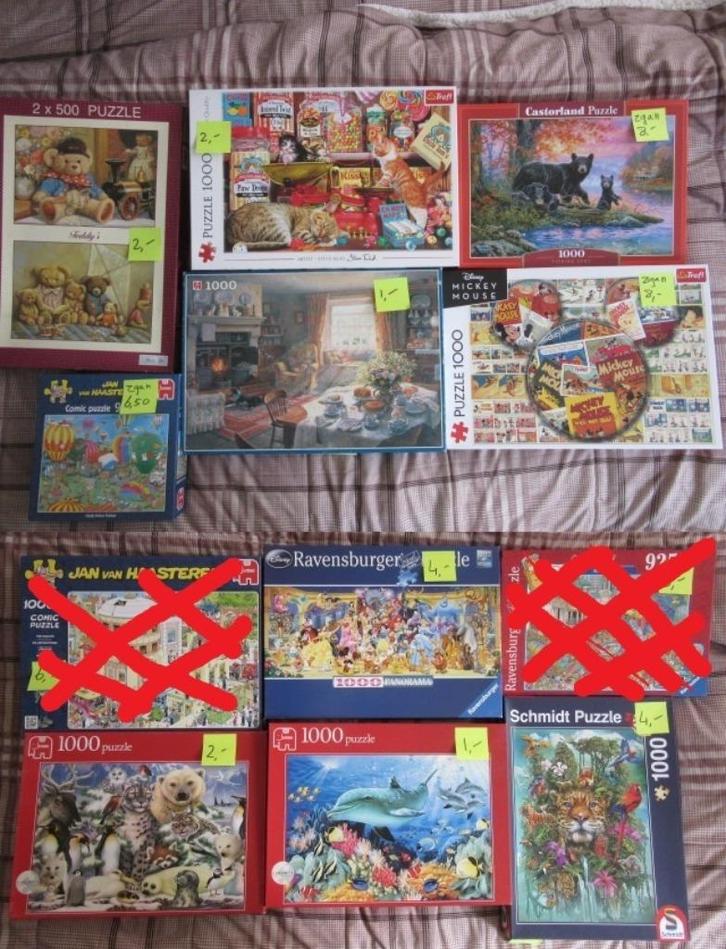 886-897 LEGPUZZELS 500 - 3000 STUKJES, Hobby en Vrije tijd, Denksport en Puzzels, Gebruikt, Legpuzzel, 500 t/m 1500 stukjes, Ophalen of Verzenden