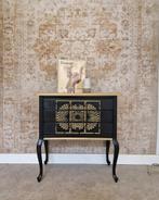 Uniek handbeschilderde dressoir in zwart / French stijl kast, Ophalen, Donyavimin@gmail.com, 5363st, Minder dan 100 cm