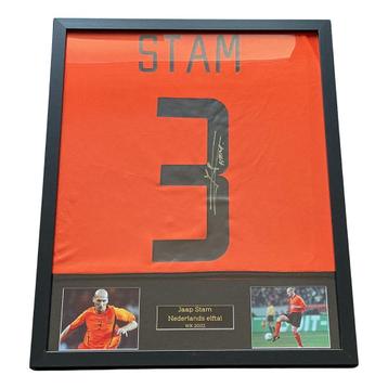 Jaap Stam gesigneerd Nederlands elftal thuisshirt WK 2002 beschikbaar voor biedingen