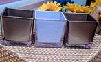 Leuke Vierkante Bloempotjes Set, Overige materialen, Vierkant, Zo goed als nieuw, Tuin