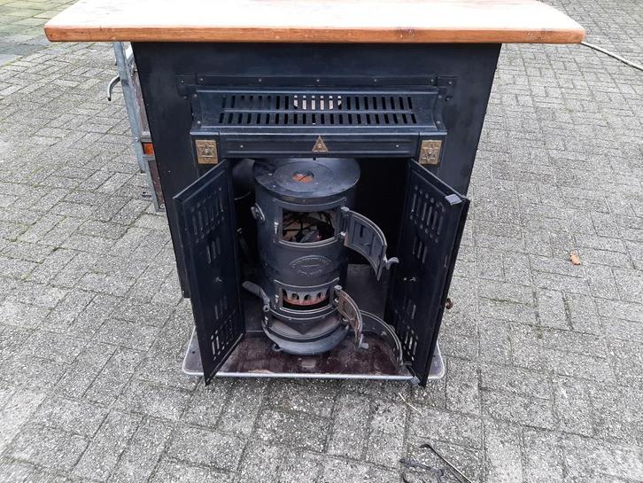 ARCHIPEL - Oude Houtkachel - FEENSTRA&ZN., Huis en Inrichting, Kachels, Gebruikt, Vrijstaand, Houtkachel, Hout, Ophalen