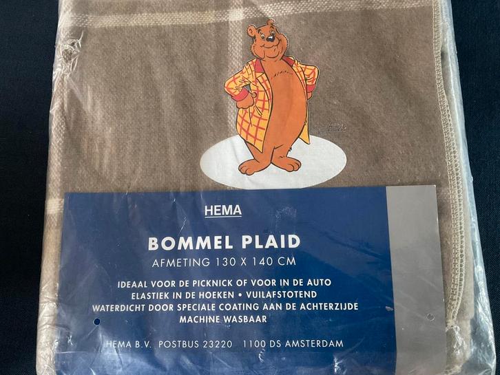 Olivier Bommel /HEMA picknick -autoplaid 1.30x 1.40 / nieuw, Verzamelen, Stripfiguren, Nieuw, Gebruiksvoorwerp, Olivier B, Bommel en Tom Poes