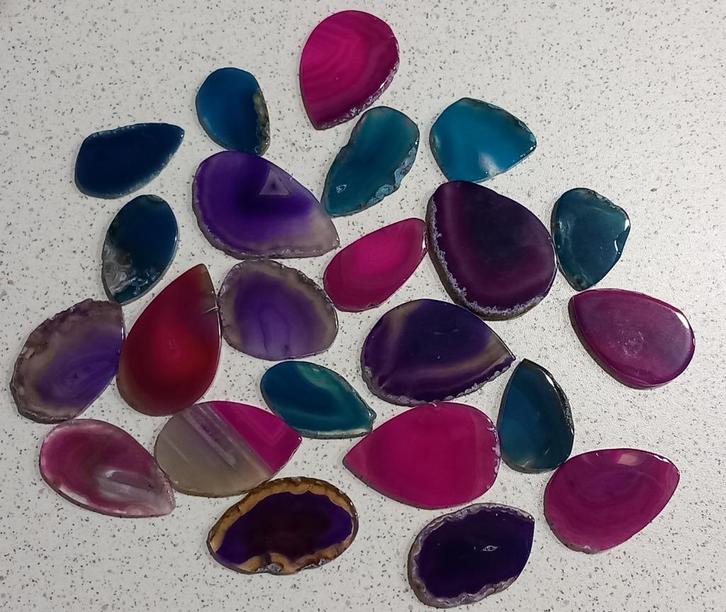 mooie agaat plakken "nieuw" 3 voor €6,50, Sieraden, Tassen en Uiterlijk, Edelstenen, Nieuw, Ophalen of Verzenden