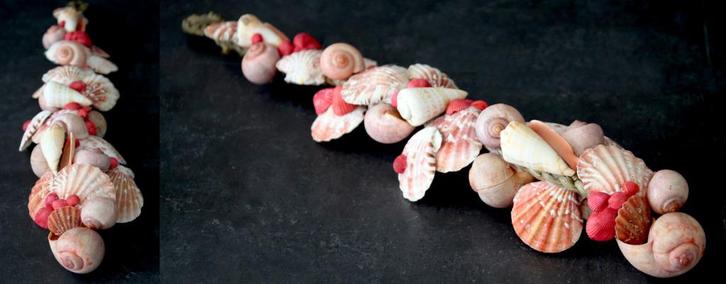 Schelpen toef rood 50 cm lang, Huis en Inrichting, Woonaccessoires | Overige, Nieuw, Ophalen of Verzenden