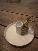 Kaarsenhouder met gouden konijn, Huis en Inrichting, Ophalen of Verzenden, Zo goed als nieuw