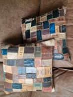 Leren kussens van broeklabels, Ophalen of Verzenden, Gebruikt, Bruin, Vierkant