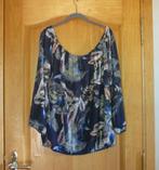 Blauwe gevoerde blouse met veren Maat XL Van Dazzling woman, Ophalen of Verzenden, Blauw