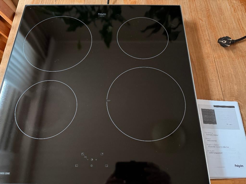 Pelgrim elektrische kookplaat PKI154RVS 54 cm. breed, Ophalen, 4 kookzones, Zo goed als nieuw, Vrijstaand