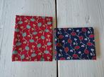 2 Prachtige quiltstofjes - warmrood/blauw, Ophalen of Verzenden, Nieuw, Overige kleuren, Katoen