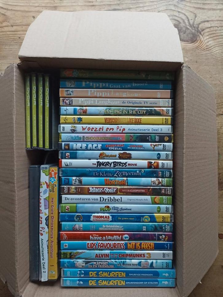 Doos vol DVD's - Kinderfilms en meer!, Cd's en Dvd's, Dvd's | Kinderen en Jeugd, Gebruikt, Film, Avontuur, Boxset, Alle leeftijden