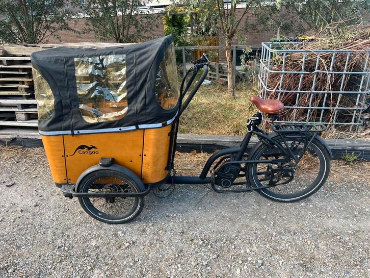 Cangoo bakfiets met trapondersteuning, Fietsen en Brommers, Fietsen | Bakfietsen, Gebruikt, Overige merken, 4 kinderen of meer