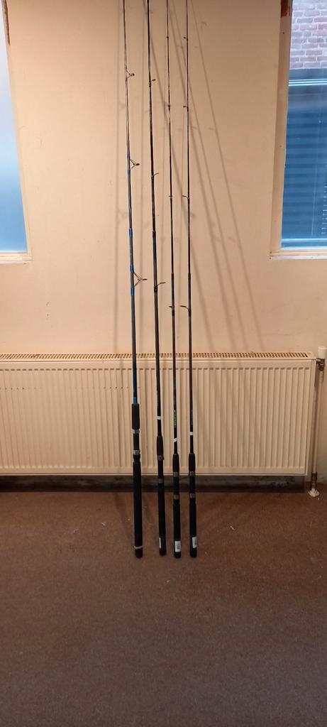 4x Spro & Okuma spinhengels, Watersport en Boten, Hengelsport | Karpervissen, Nieuw, Werphengel, Ophalen of Verzenden