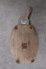 Groot dubbelschijfs katrol of blok, vintage, als decoratie., Watersport en Boten, Ophalen of Verzenden, Gebruikt, Lijn of Blok