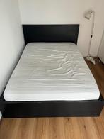 IKEA Malm bed, Huis en Inrichting, Ophalen, Zwart, Tweepersoons, 140 cm