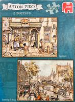 Anton Pieck “Apotheek en Koets op de brug” 2 x 1000 stukjes, Ophalen of Verzenden, 500 t/m 1500 stukjes, Zo goed als nieuw