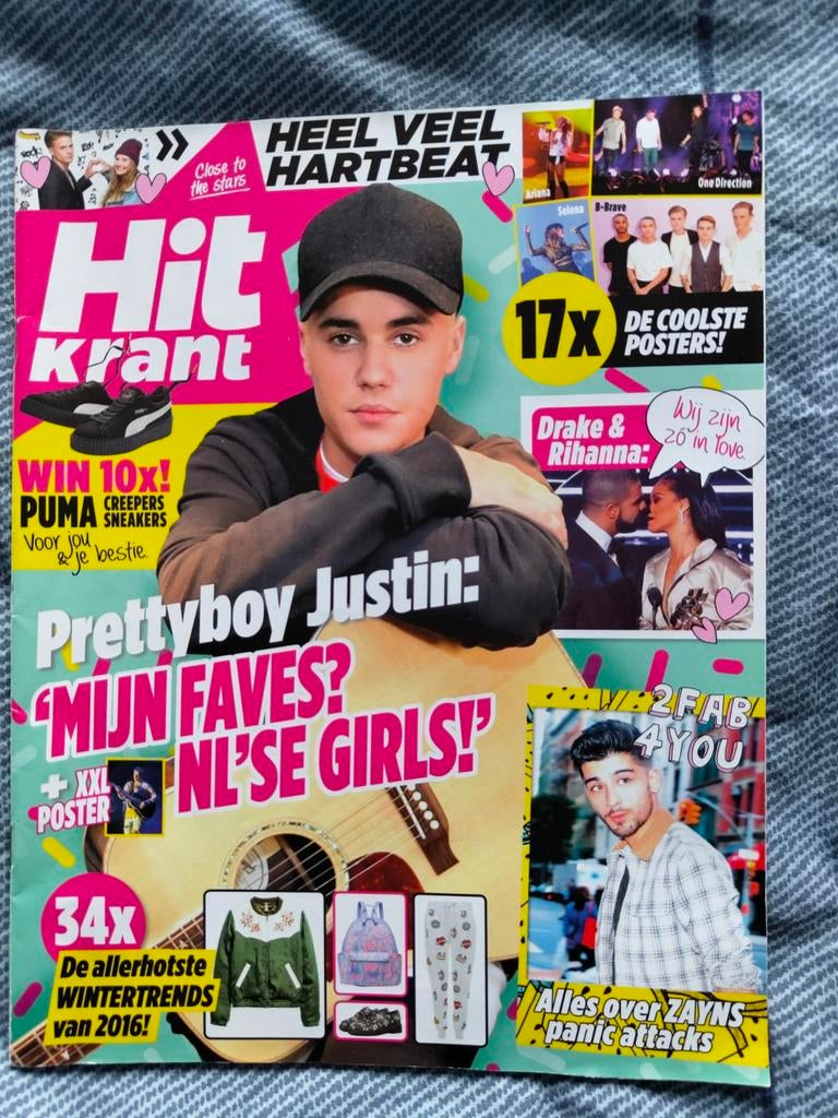 Hitkrant - Muziek, fashion en lifestyle magazine, Ophalen of Verzenden, Zo goed als nieuw, Gossip of Showbizz