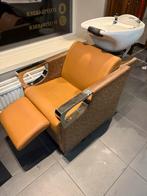 Wasunit / wasbak / kapperszaak / barbershop /was unit, Huis en Inrichting, Ophalen, Gebruikt, Bruin, Leer
