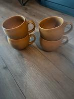 4 grote okergele  soepkommen, Huis en Inrichting, Keuken | Servies, Ophalen, Gebruikt, Aardewerk