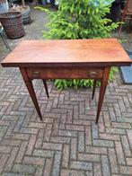 Antieke mahoniehouten kaarttafel, Ophalen of Verzenden, 25 tot 50 cm, Rechthoekig