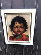 Zigeuner jongen zonder traan vintage jaren 60-70 retro €30, Antiek en Kunst, Kunst | Schilderijen | Klassiek, Ophalen of Verzenden