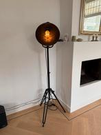 Industriële tripod vloerlamp – filmspot stijl – zwart metaal, Ophalen, Gebruikt, Metaal, 150 tot 200 cm