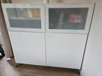 Ikea Kast Wit met Glazen Deuren, Huis en Inrichting, Ophalen, Gebruikt, 25 tot 50 cm, 100 tot 150 cm