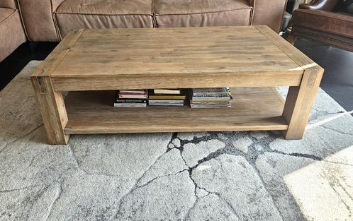 Rechthoekige salontafel Valvola Pronto Wonen - stevig hout, Huis en Inrichting, Tafels | Salontafels, Gebruikt, Minder dan 50 cm