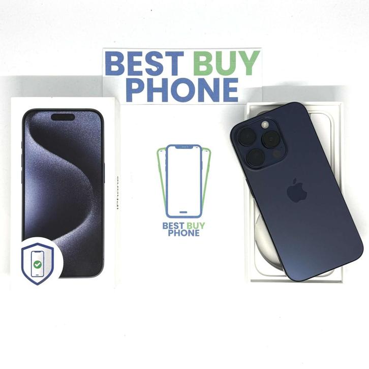 iPhone 15 Pro 256GB blauw /zeer net /92% batt /garantie, Telecommunicatie, Mobiele telefoons | Apple iPhone, Zo goed als nieuw