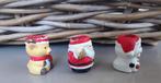 3x vintage - retro kaarsenhouders - kaarsenhoudertjes kerst, Ophalen of Verzenden, Gebruikt