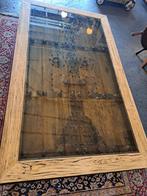 Zeer grote antieke opiumtafel met kasteel deur 193 cm lang, Antiek en Kunst, Antiek | Meubels | Tafels, Ophalen